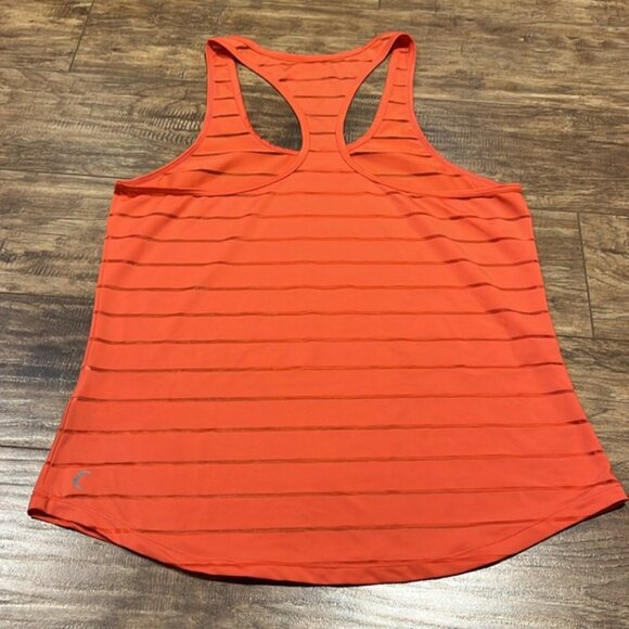 Zyia Active Havana Orange Striped Racerback Workout Tank Top Size M - Picture 5 of 7